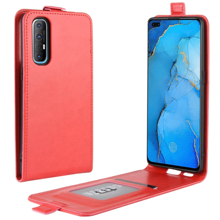 For OPPO Reno 3 Pro R64 Texture Single Vertical Flip Leather Protective Case with Card Slots & Photo Frame