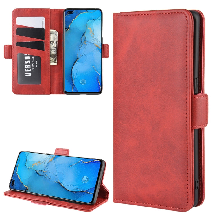 For OPPO Reno 3 Pro Dual-side Magnetic Buckle Horizontal Flip PU Leather Case with Holder & Card Slots & Wallet