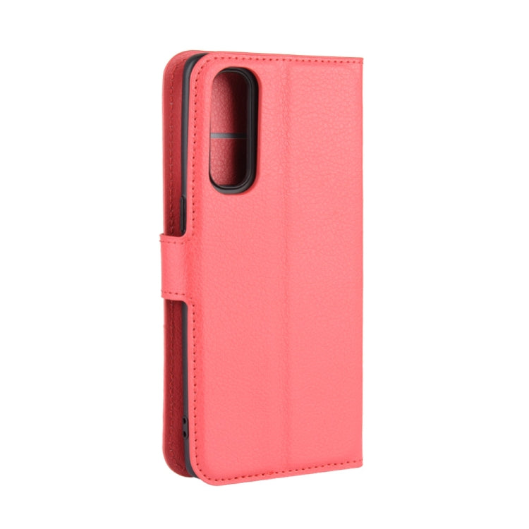 For OPPO Reno 3 Pro Litchi Texture Horizontal Flip PU Leather Protective Case with Holder & Card Slots & Wallet