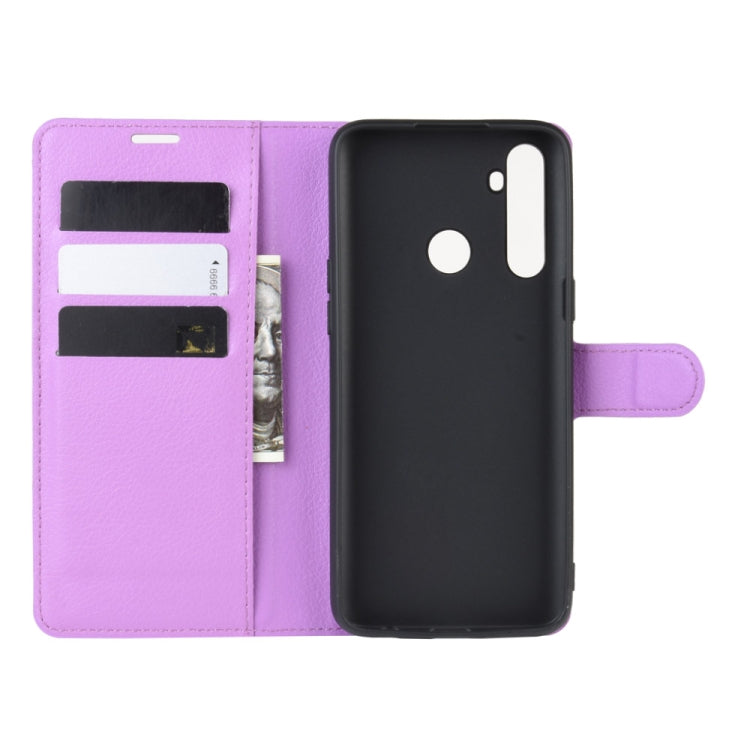 For OPPO Realme C3 (3 Cameras) Litchi Texture Horizontal Flip Protective Case with Holder & Card Slots & Wallet