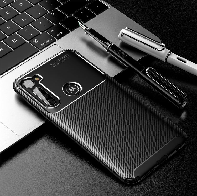 For MOTO One Fusion Plus Carbon Fiber Texture Shockproof TPU Case