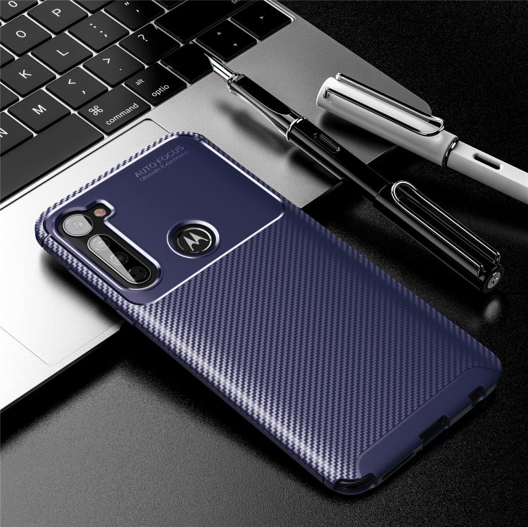 For MOTO One Fusion Plus Carbon Fiber Texture Shockproof TPU Case