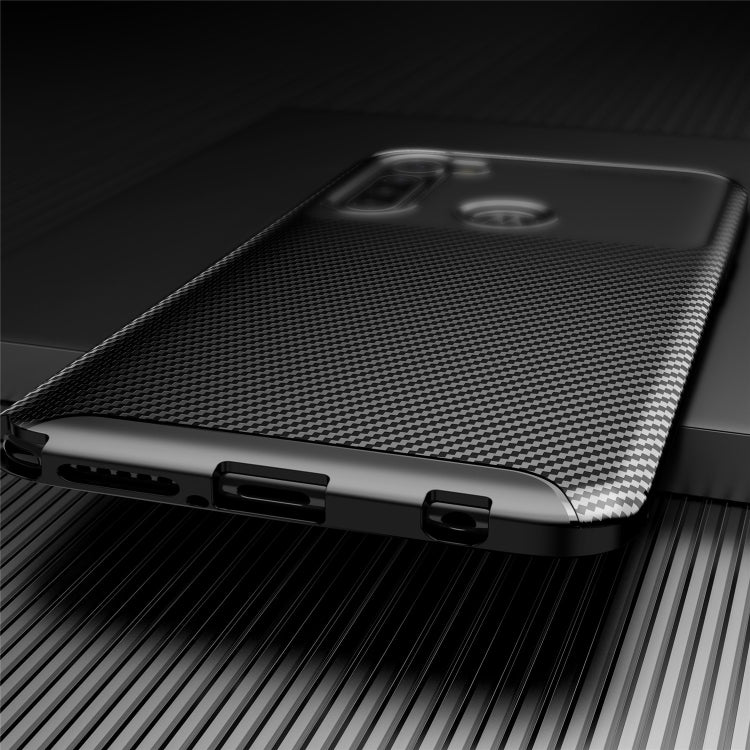 For MOTO One Fusion Plus Carbon Fiber Texture Shockproof TPU Case