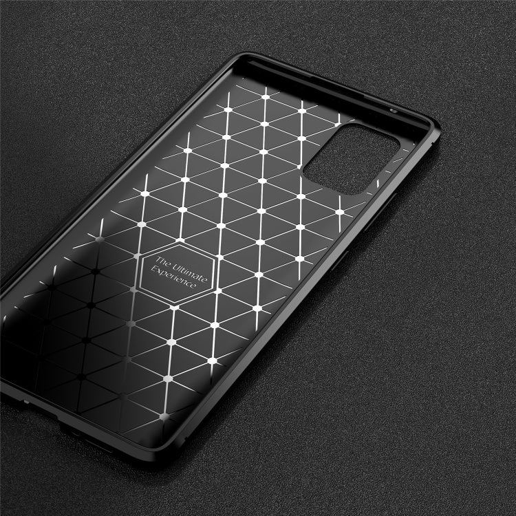 For Galaxy A71 5G Carbon Fiber Texture Shockproof TPU Case(Black)