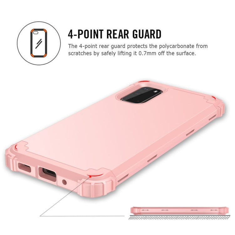 For Galaxy S20 PC+ Silicone Three-piece Anti-drop Mobile Phone Protection Back Cover