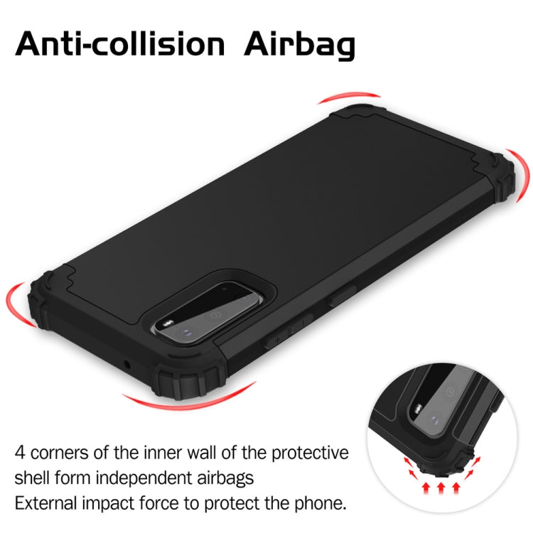 For Galaxy S20 PC+ Silicone Three-piece Anti-drop Mobile Phone Protection Back Cover