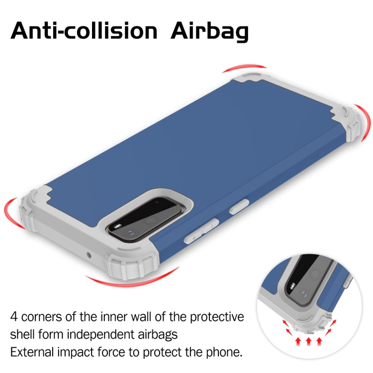 For Galaxy S20 PC+ Silicone Three-piece Anti-drop Mobile Phone Protection Back Cover