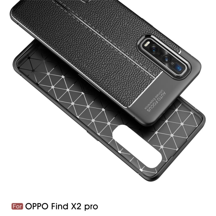For OPPO Find X2 Pro Litchi Texture TPU Shockproof Case