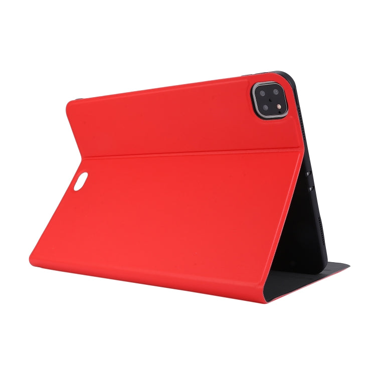 For iPad Pro 11 inch (2020) Voltage Plain Weave Stretch Leather + TPU Bracket Protective Holster With Sleep Function