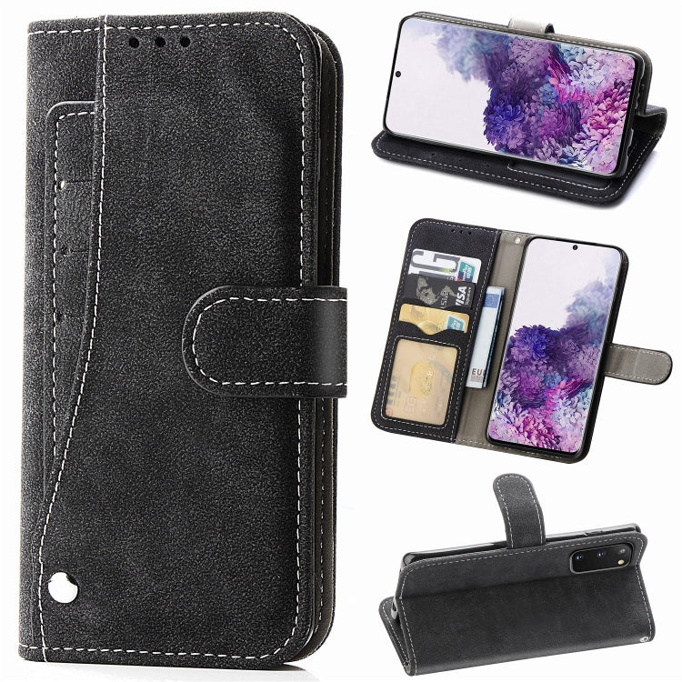 For Galaxy S20 Rotary Card Matte PU Leather Case with Card Slots & Photo Frame & Holder