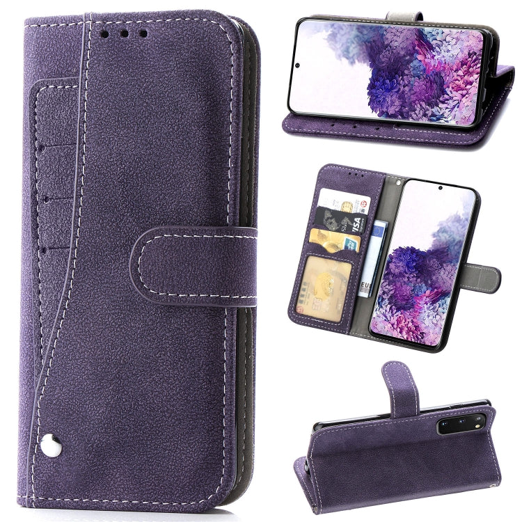 For Galaxy S20 Rotary Card Matte PU Leather Case with Card Slots & Photo Frame & Holder