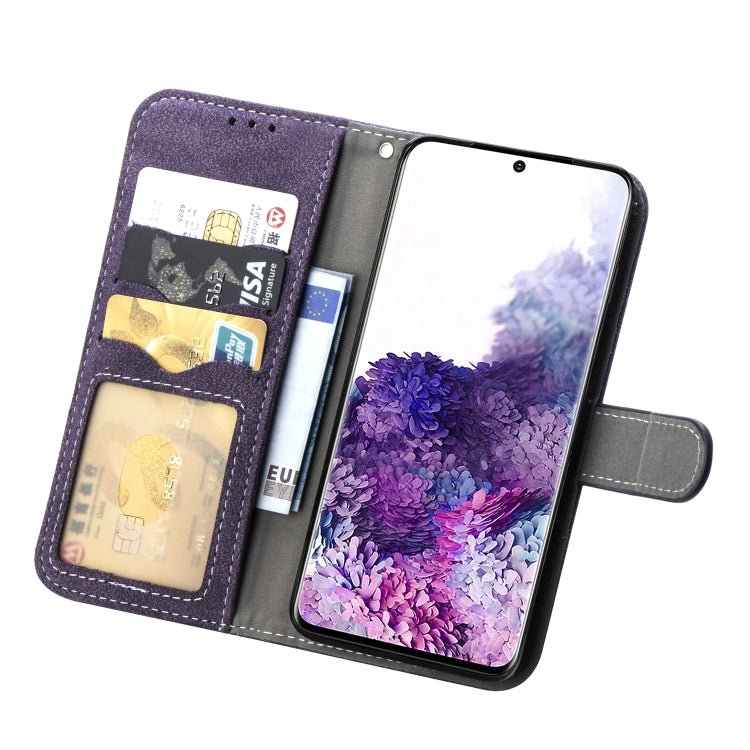 For Galaxy S20 Rotary Card Matte PU Leather Case with Card Slots & Photo Frame & Holder