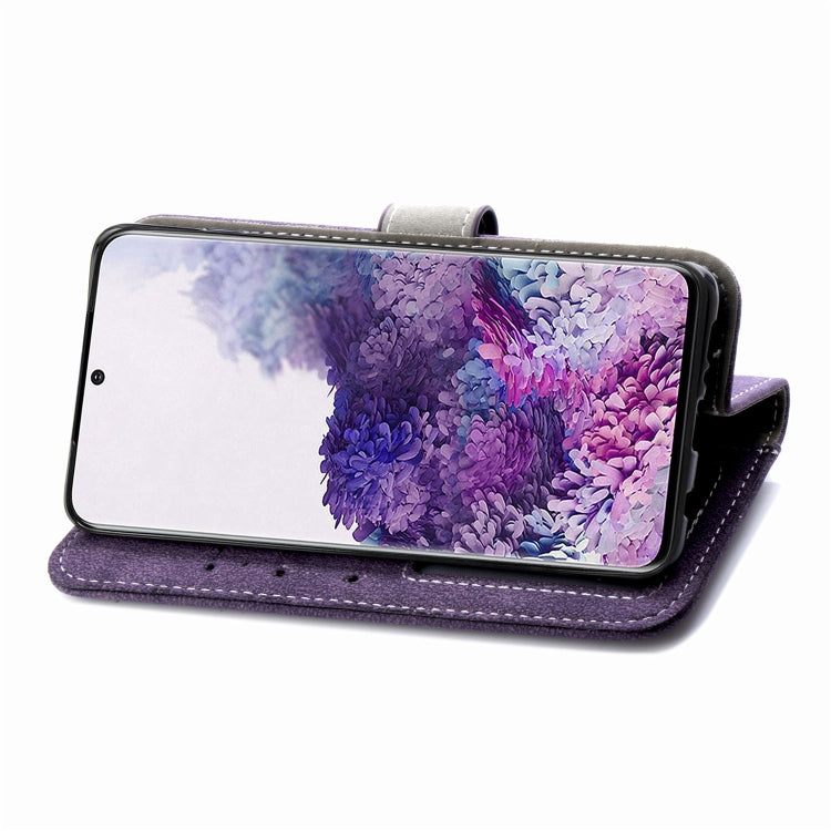 For Galaxy S20 Rotary Card Matte PU Leather Case with Card Slots & Photo Frame & Holder