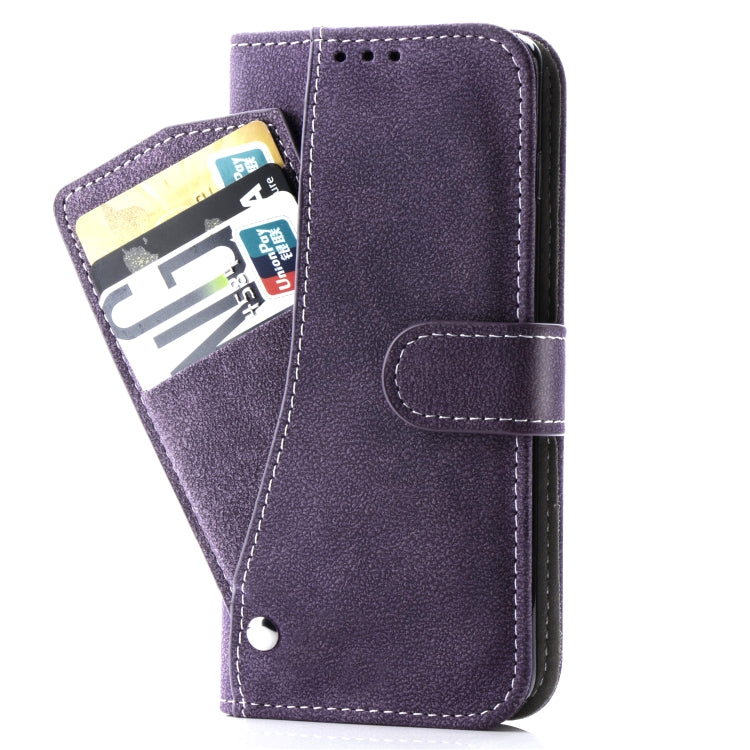 For Galaxy S20 Plus Rotary Card Matte PU Leather Case with Card Slots & Photo Frame & Holder