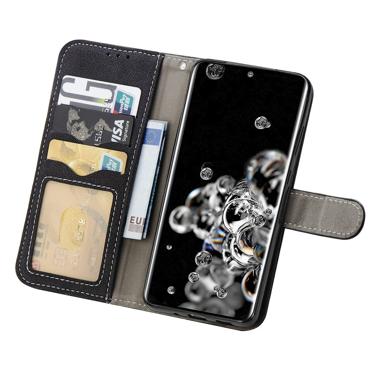 For Galaxy S20 Ultra Rotary Card Matte PU Leather Case with Card Slots & Photo Frame & Holder