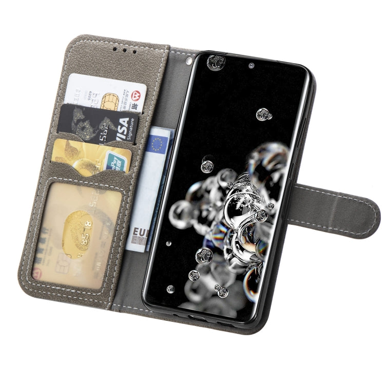 For Galaxy S20 Ultra Rotary Card Matte PU Leather Case with Card Slots & Photo Frame & Holder