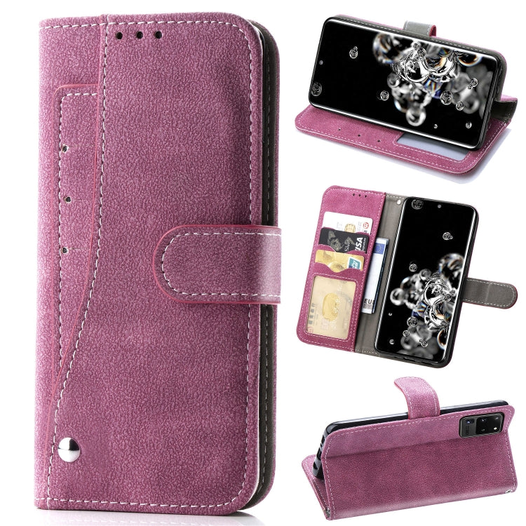 For Galaxy S20 Ultra Rotary Card Matte PU Leather Case with Card Slots & Photo Frame & Holder