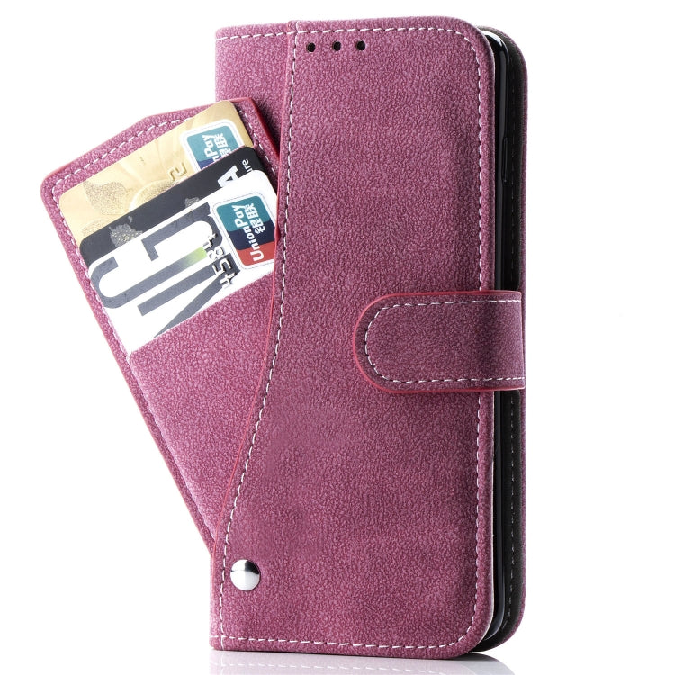 For Galaxy S20 Ultra Rotary Card Matte PU Leather Case with Card Slots & Photo Frame & Holder