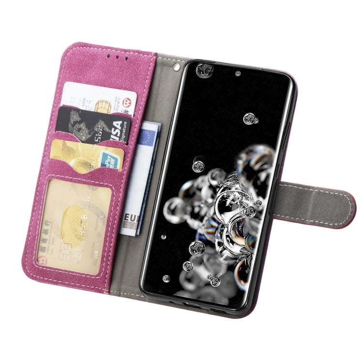 For Galaxy S20 Ultra Rotary Card Matte PU Leather Case with Card Slots & Photo Frame & Holder