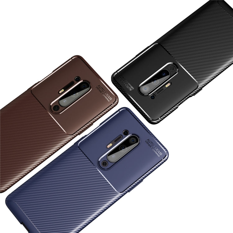 For One Plus 8 Pro Carbon Fiber Texture Shockproof TPU Case