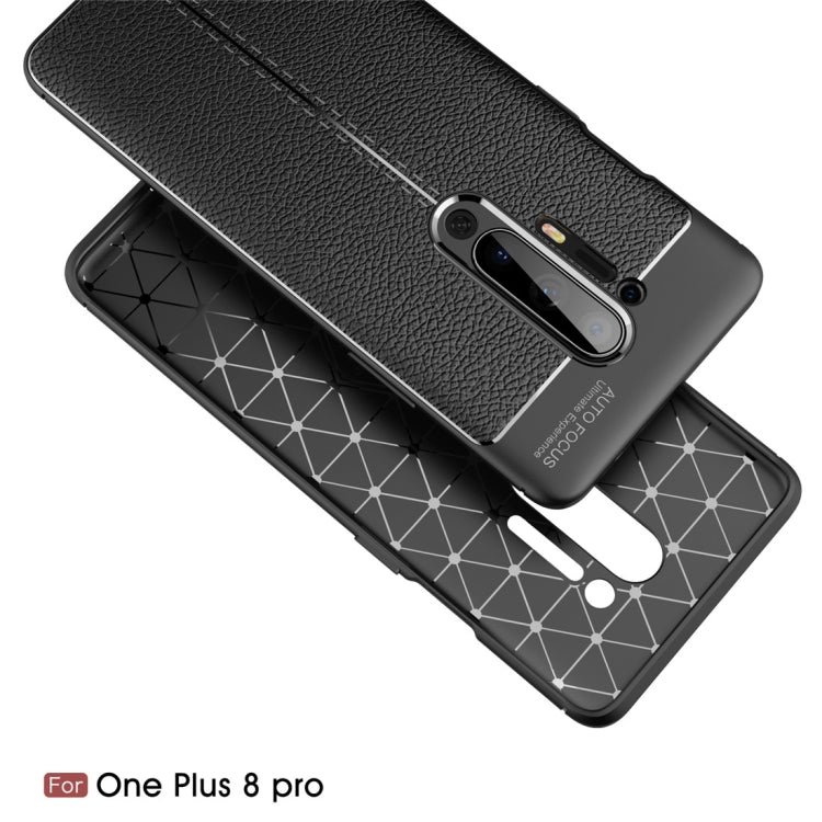 For OnePlus 8 Pro Litchi Texture TPU Shockproof Case(Red)