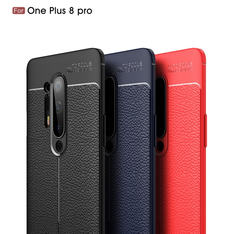 For OnePlus 8 Pro Litchi Texture TPU Shockproof Case(Red)