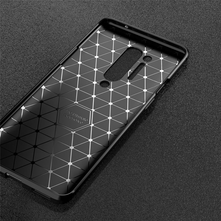 For OnePlus 8 Pro Carbon Fiber Texture Shockproof TPU Case(Black)