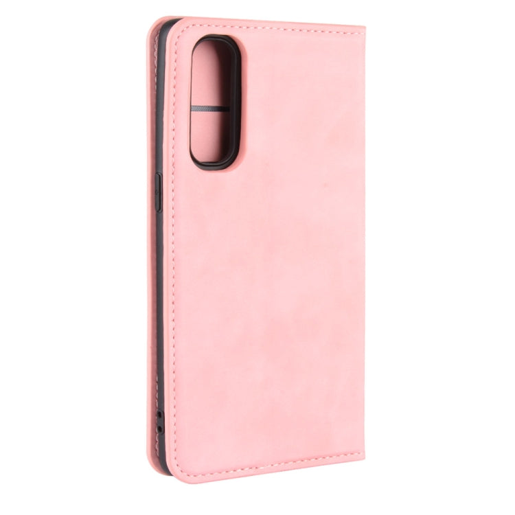 For Oppo Reno3 Pro Retro-skin Business Magnetic Suction Leather Case with Holder & Card Slots & Wallet