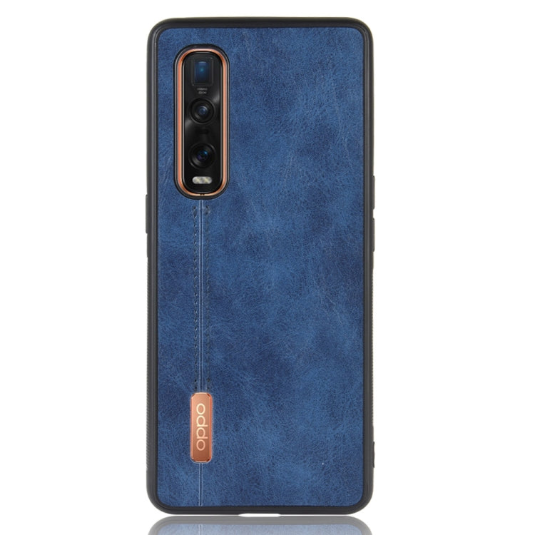 For Oppo Find X2 Pro Shockproof Sewing Cow Pattern Skin PC + PU + TPU Case