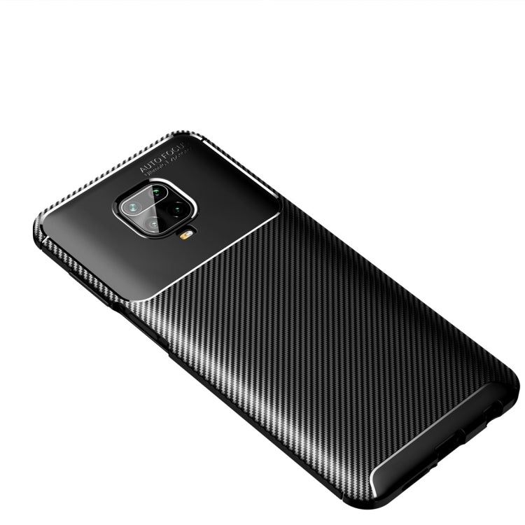 For Xiaomi Redmi Note 9 Pro Max Carbon Fiber Texture Shockproof TPU Case