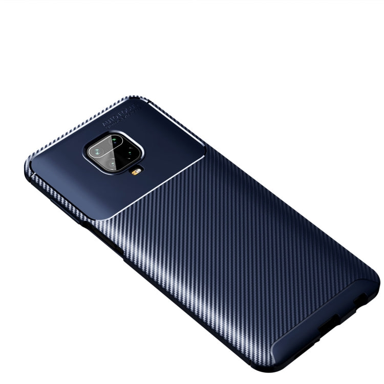 For Xiaomi Redmi Note 9 Pro Max Carbon Fiber Texture Shockproof TPU Case