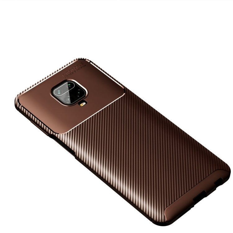 For Xiaomi Redmi Note 9 Pro Max Carbon Fiber Texture Shockproof TPU Case