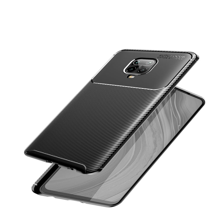 For Xiaomi Redmi Note 9 Pro Max Carbon Fiber Texture Shockproof TPU Case