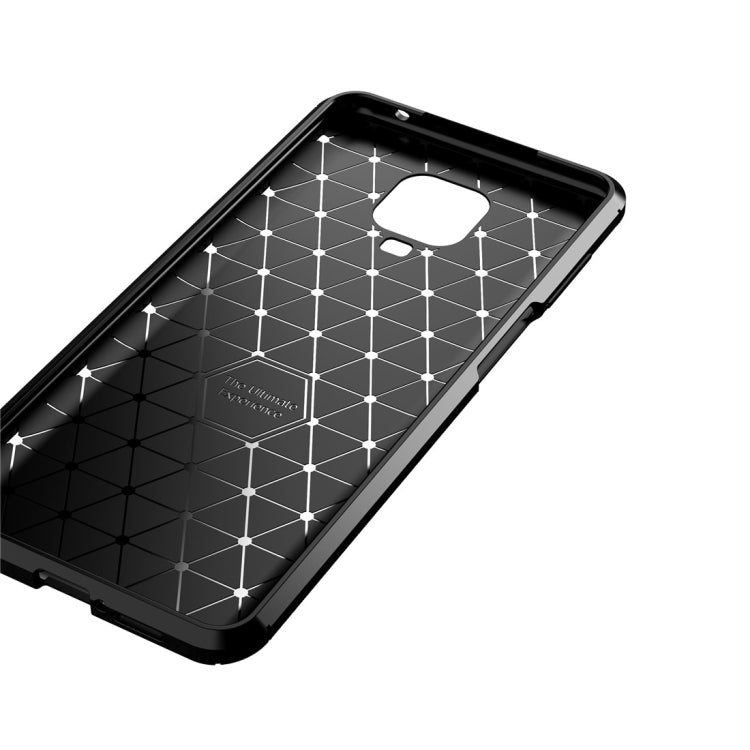 For Xiaomi Redmi Note 9 Pro Max Carbon Fiber Texture Shockproof TPU Case