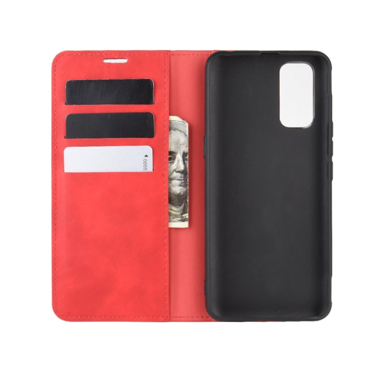 For vivo iQOO 3 5G Retro-skin Business Magnetic Suction Leather Case with Holder & Card Slots & Wallet