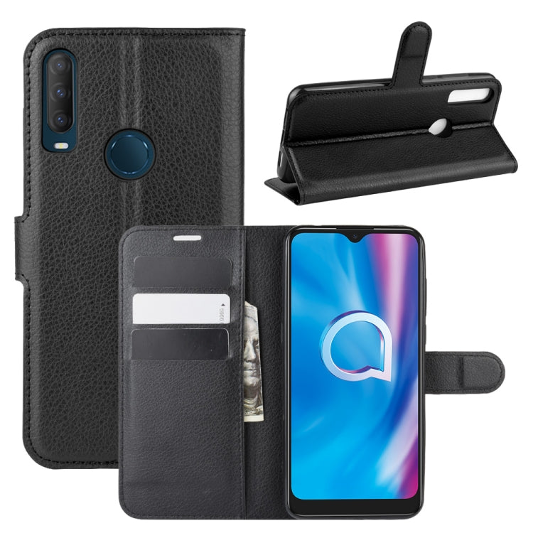 For alcatel 1S (2020) Litchi Texture Horizontal Flip Protective Case with Holder & Card Slots & Wallet