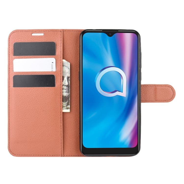 For alcatel 1S (2020) Litchi Texture Horizontal Flip Protective Case with Holder & Card Slots & Wallet