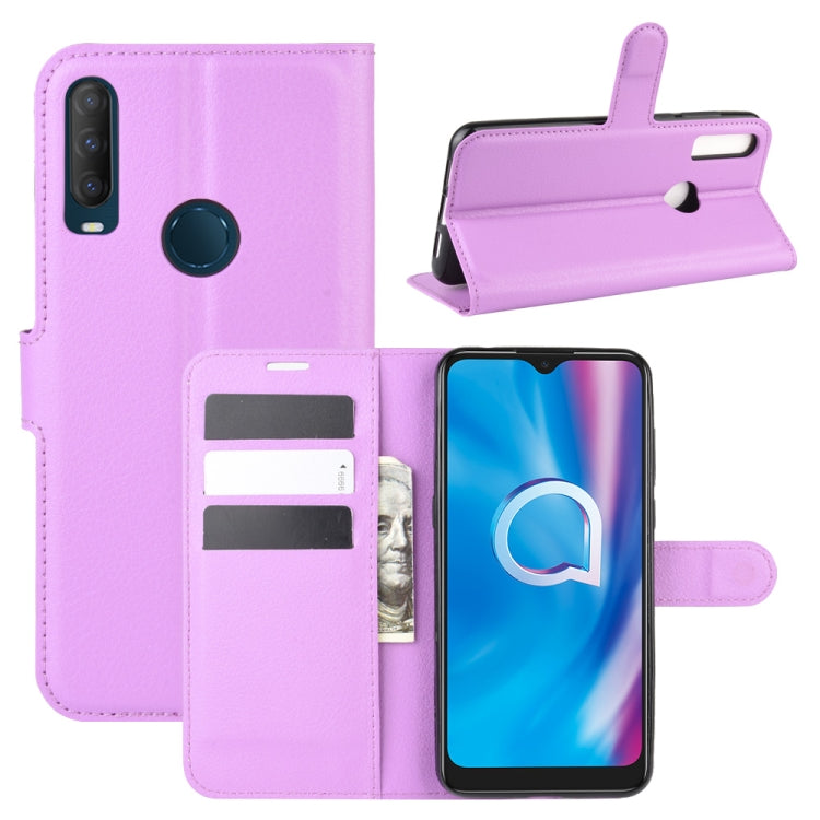 For alcatel 1S (2020) Litchi Texture Horizontal Flip Protective Case with Holder & Card Slots & Wallet