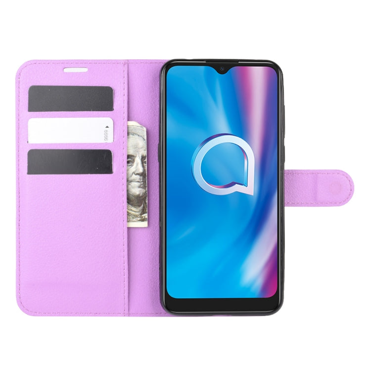 For alcatel 1S (2020) Litchi Texture Horizontal Flip Protective Case with Holder & Card Slots & Wallet