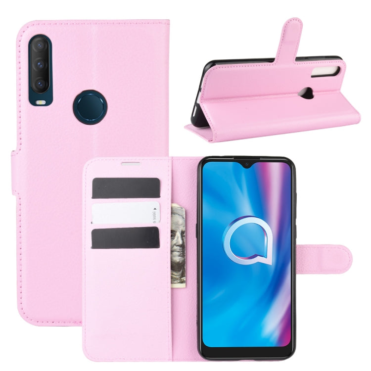 For alcatel 1S (2020) Litchi Texture Horizontal Flip Protective Case with Holder & Card Slots & Wallet