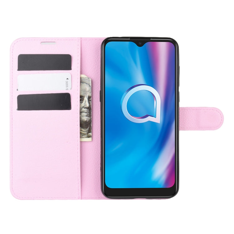For alcatel 1S (2020) Litchi Texture Horizontal Flip Protective Case with Holder & Card Slots & Wallet