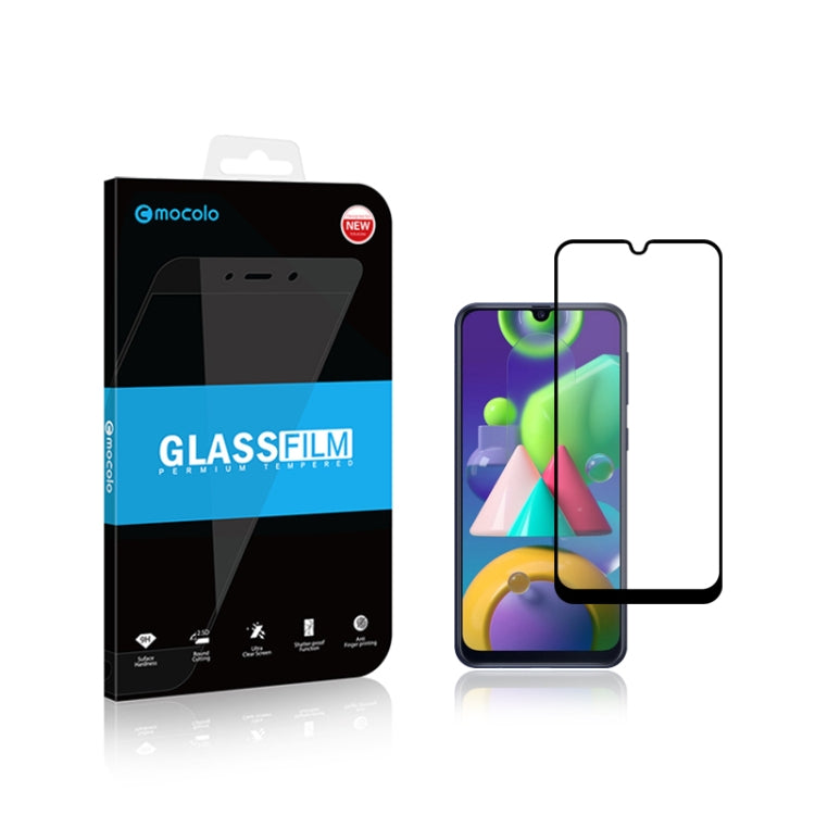 For Galaxy M21/ M31 mocolo 0.33mm 9H 2.5D Full Glue Tempered Glass Film