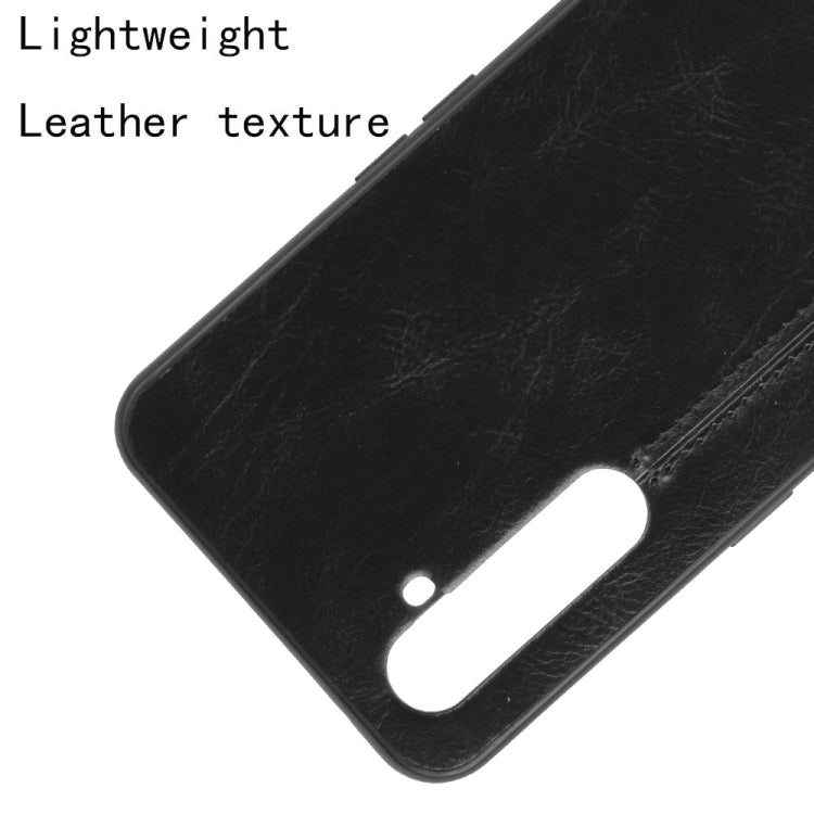 For Oppo Realme X50 Pro Shockproof Sewing Cow Pattern Skin PC + PU + TPU Case