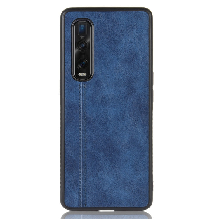 For Oppo Find X2 Pro Regular Version  Shockproof Sewing Cow Pattern Skin PC + PU + TPU Case