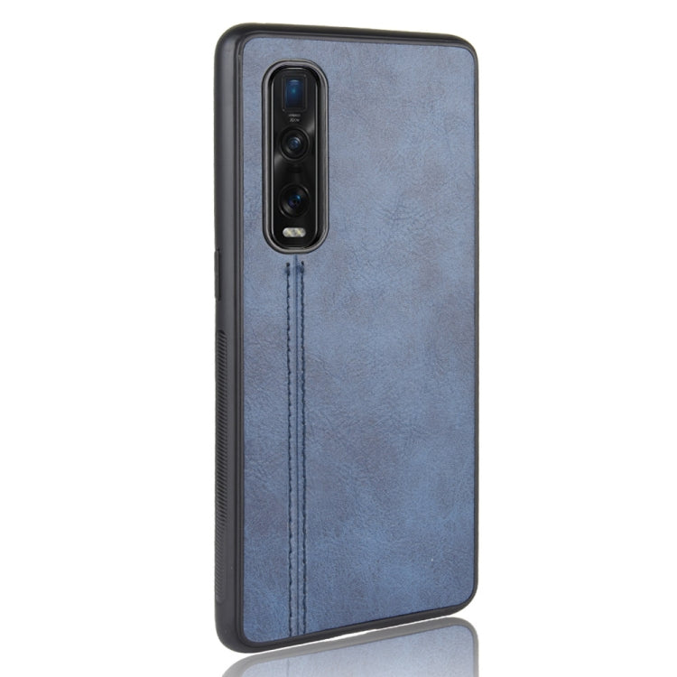 For Oppo Find X2 Pro Regular Version  Shockproof Sewing Cow Pattern Skin PC + PU + TPU Case