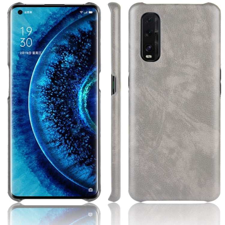 For Oppo Find X2 Shockproof Litchi Texture PC + PU Case