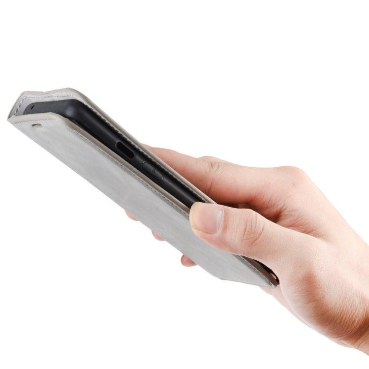 For OnePlus 8 Retro-skin Business Magnetic Suction Leather Case with Holder & Card Slots & Wallet