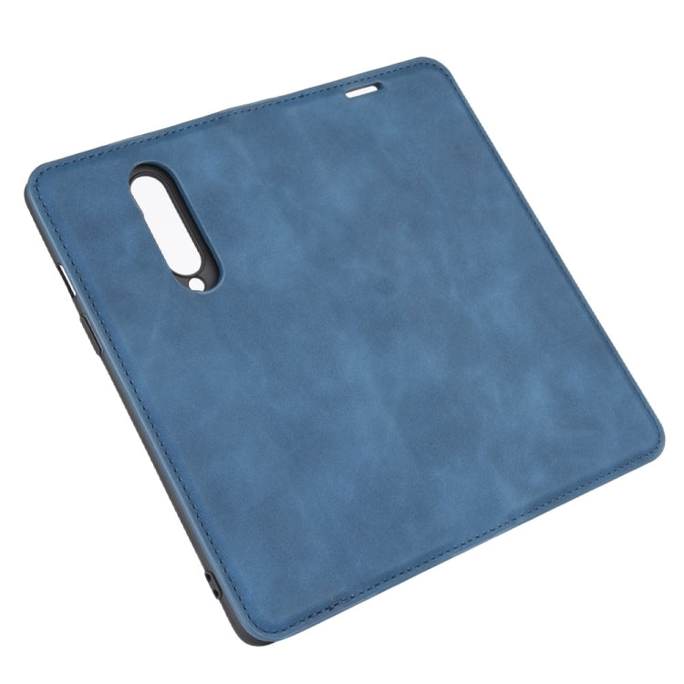 For OnePlus 8 Retro-skin Business Magnetic Suction Leather Case with Holder & Card Slots & Wallet