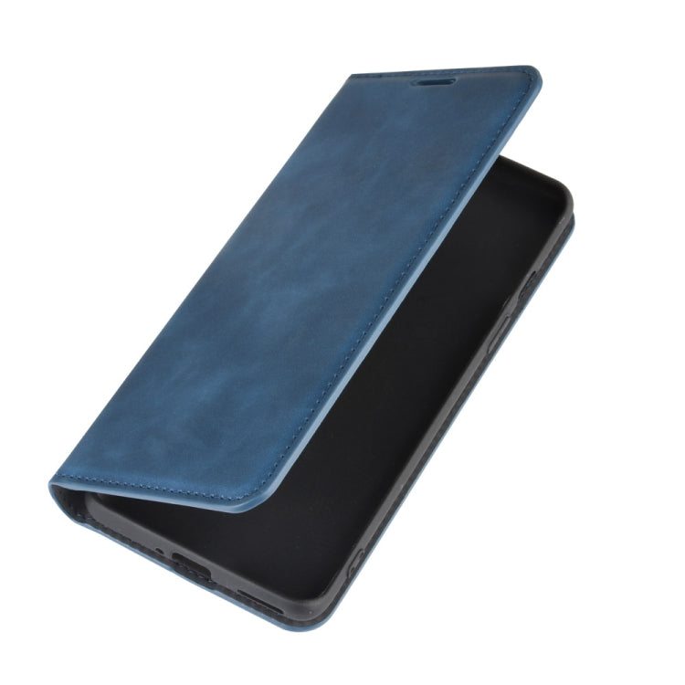 For OnePlus 8 Retro-skin Business Magnetic Suction Leather Case with Holder & Card Slots & Wallet