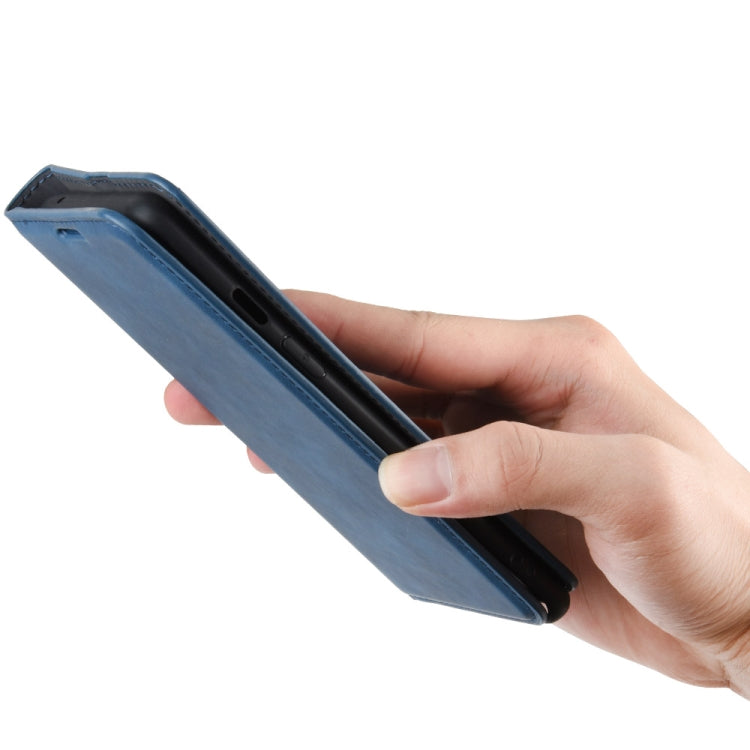 For OnePlus 8 Retro-skin Business Magnetic Suction Leather Case with Holder & Card Slots & Wallet